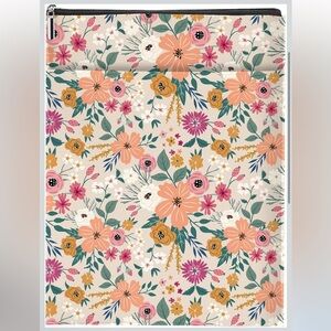 NIP Floral Book/Tablet Sleeve with Multi-Color Design